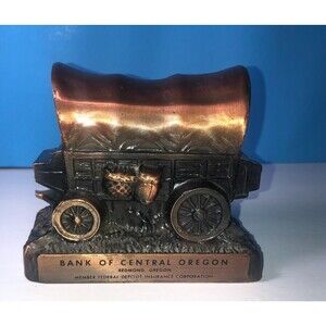 Vintage Banthrico Metal Bank Cover Wagon, Bank of Central Oregon,no Key